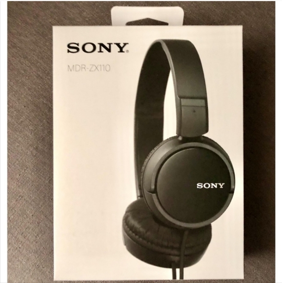 Sony Other - New! SONY Wired On-Ear Headphones ZX Series Black School Kids MDRZX110 3.5mm NIB
